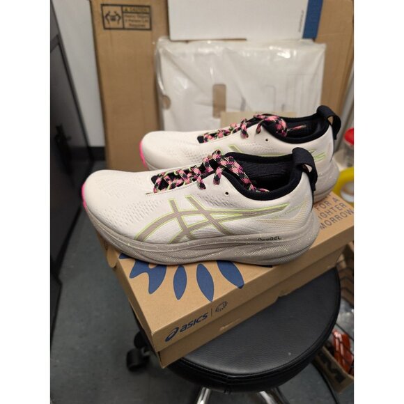 ASICS Women's Gel-Nimbus 25 Trail Shoes, Nature Bathing/Lime Green, Size 8 - Picture 2 of 6